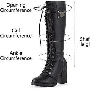NEW Milwaukee Riders Women’s Lace & Zip Tall Sexy Black Motorcycle  Knee Boots 7